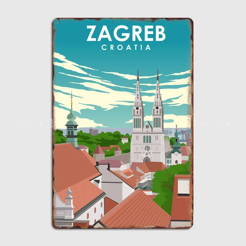 Home Decor Zagreb - Tourist Attraction Zagreb Croatia Travel Poster