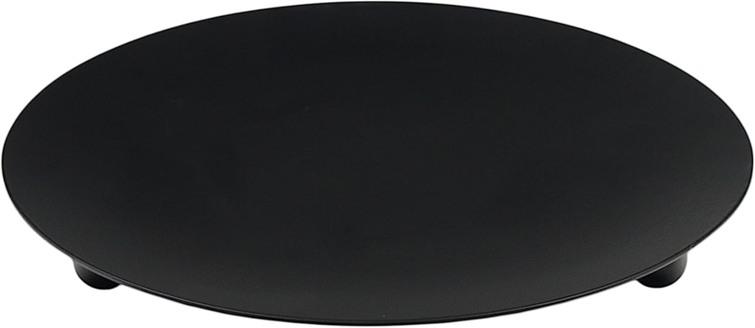 Home Decor Free Images - 7-Inch Black Iron Pillar Candle Plates