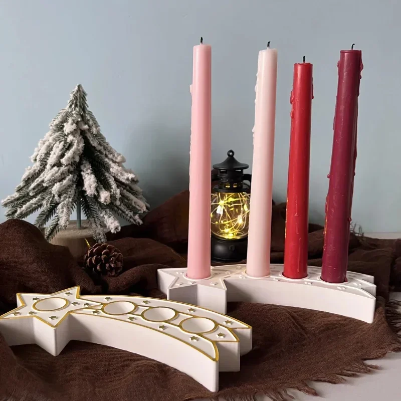 Home Decor Design Ideas - 1PC Reusable Silicone Candle Holder Mold