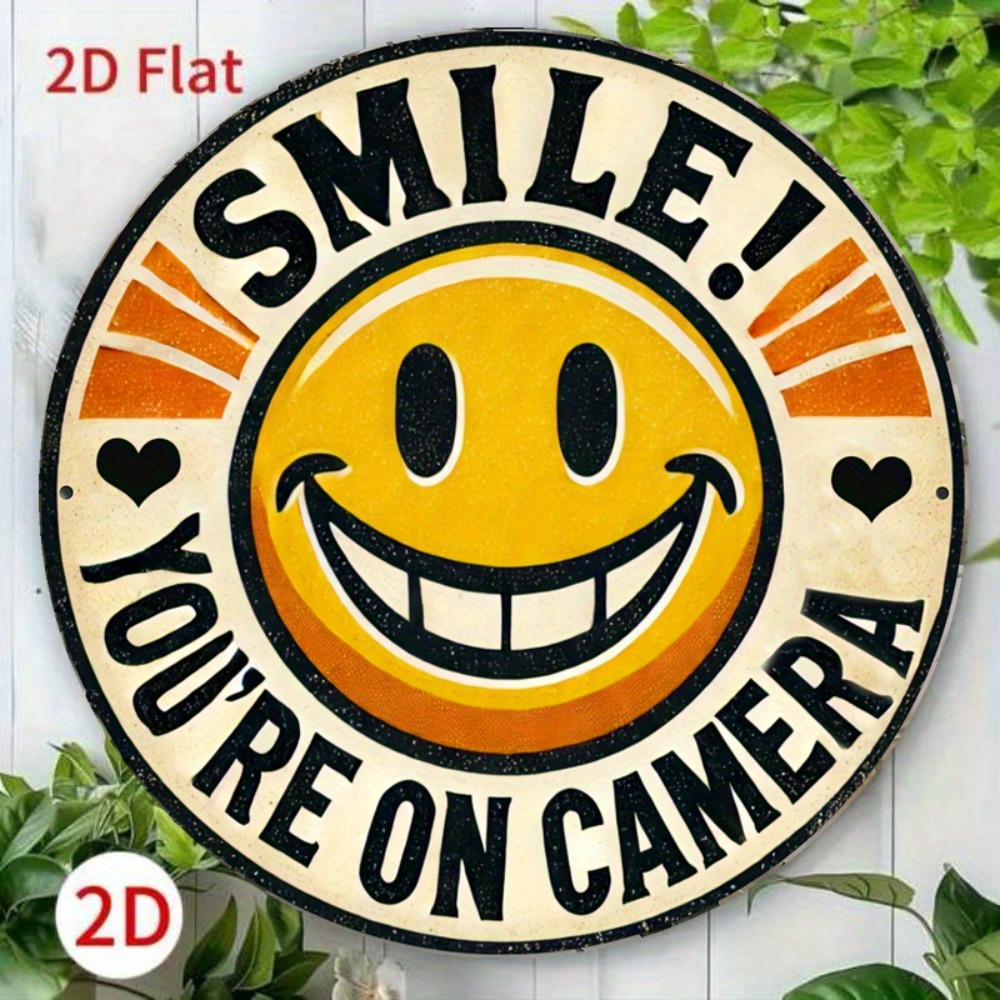 Home Decor Emoji - Wooden 2D Flat Smile You're On