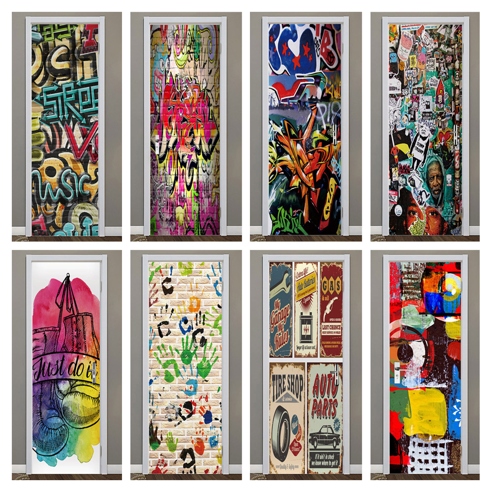 Home Decor On Sale - 3D PVC door stickers Self-adhesive graffiti