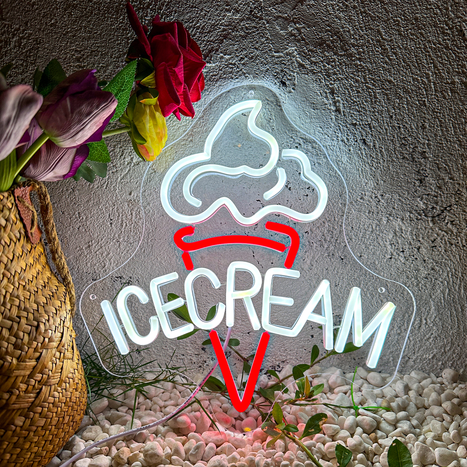 Home Decor Location - Ice Cream Neon Sign Home Decoration