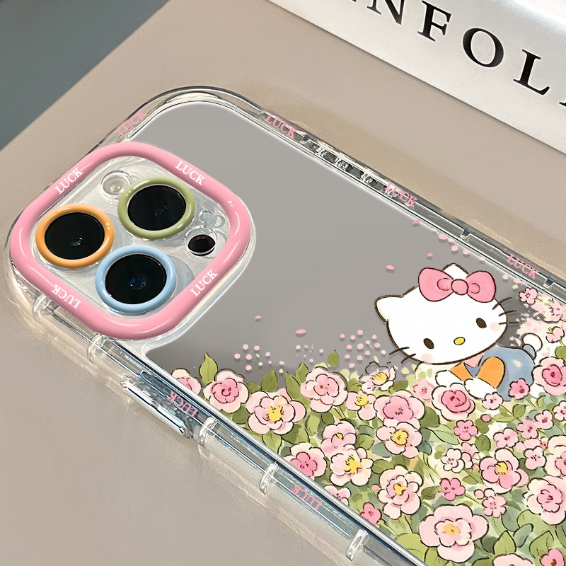 Home Decor Flowers - Lovely Rose Flower Hello Kitty Mirror