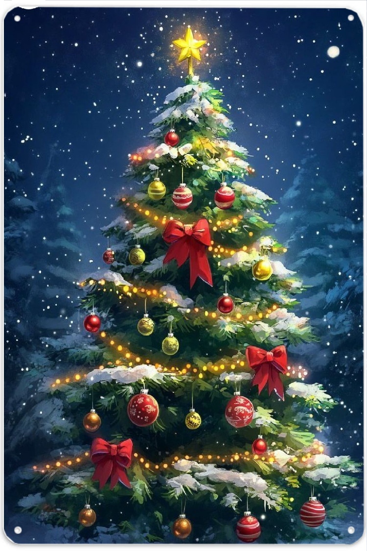 Home Decor Tree - 3D Flat, Christmas and Christmas Eve