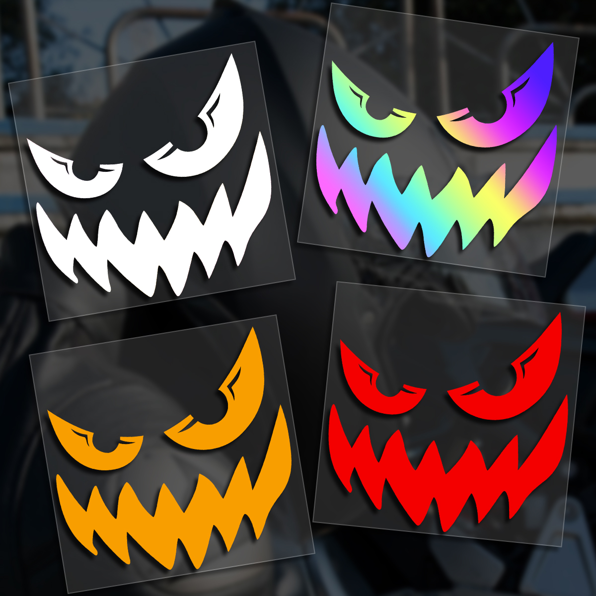 Home Decor On Sale - Devil Grin Reflective Waterproof Car Stickers