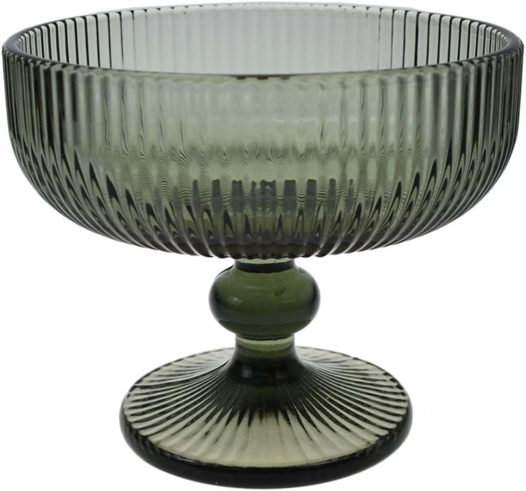 Home Decor Free Images - Vintage Ribbed Glass Dessert Bowl 9
