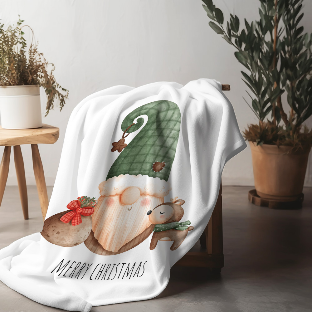 Home Decor Design Ideas - Tuniu Merry Christmas Watercolor Fleece Blanket
