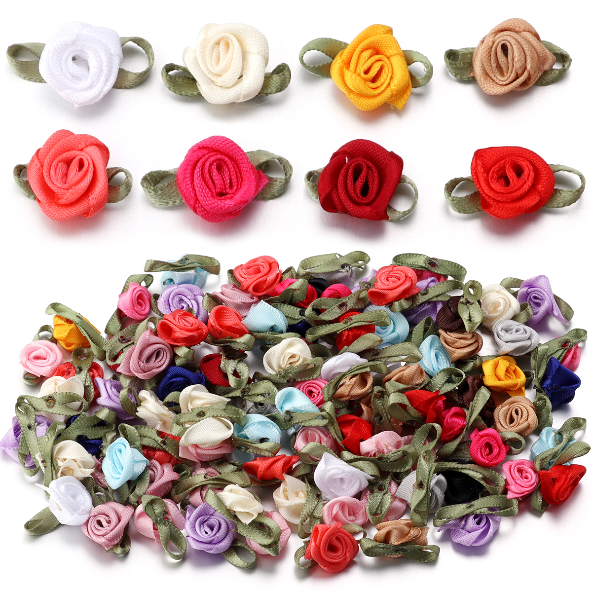 Home Decor Flowers - 50Pcs 1.5x2.5cm 18 Colors For Choice