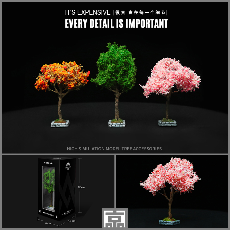 Home Decor Tree - Moreart 1:64 Simulation Resin Plant Tree