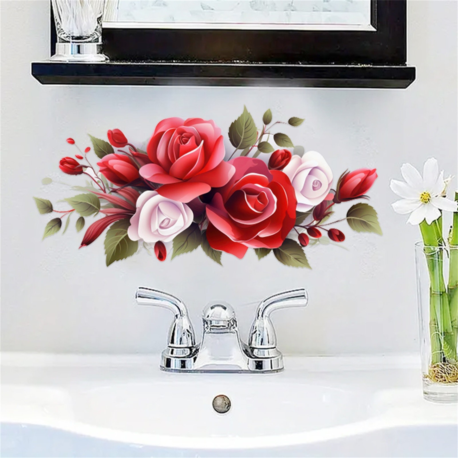 Home Decor Trend 2026 - Valentine'S Day Red Rose Wall Sticker