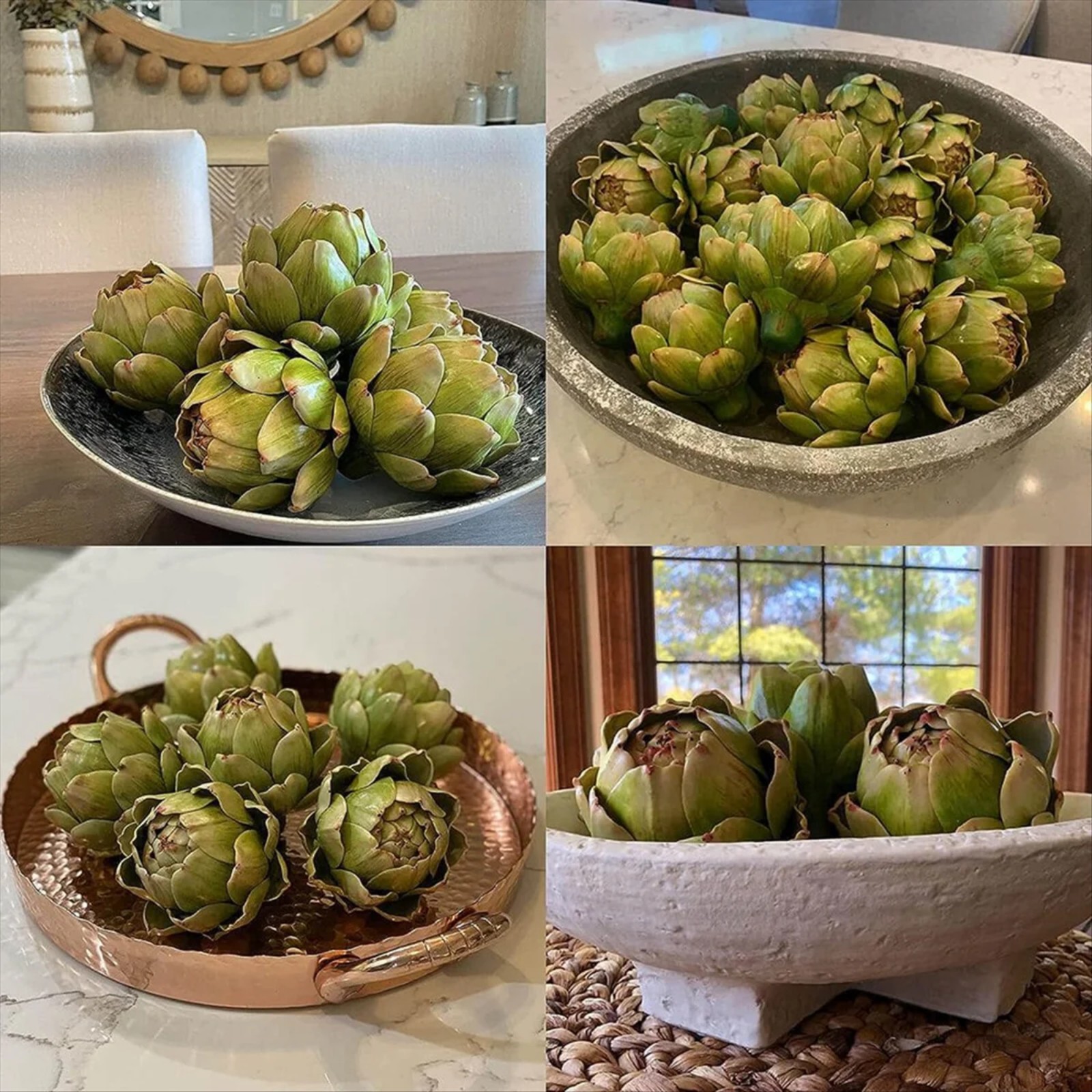 Home Decor Trend 2026 - 6pcs Artificial Artichoke Decor Faux Greenery