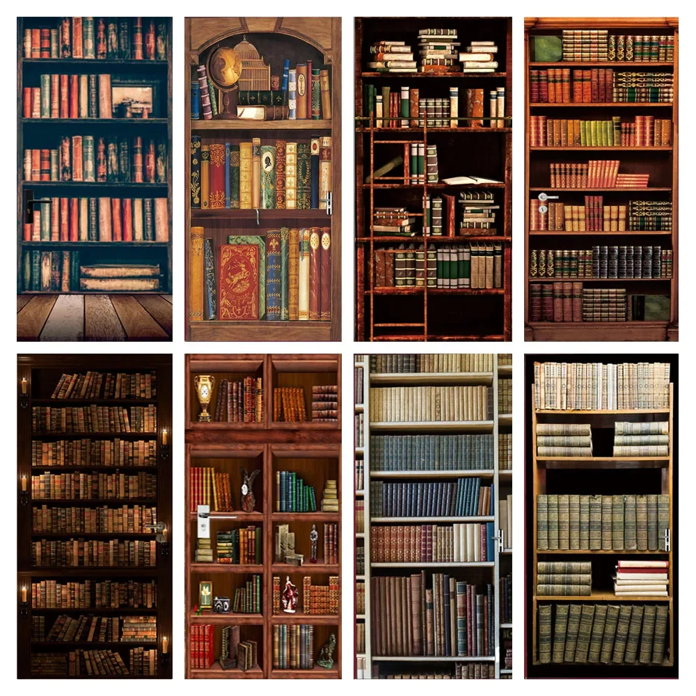 Home Decor On Sale - 3D Library Door Sticker Vinyl Wallpaper