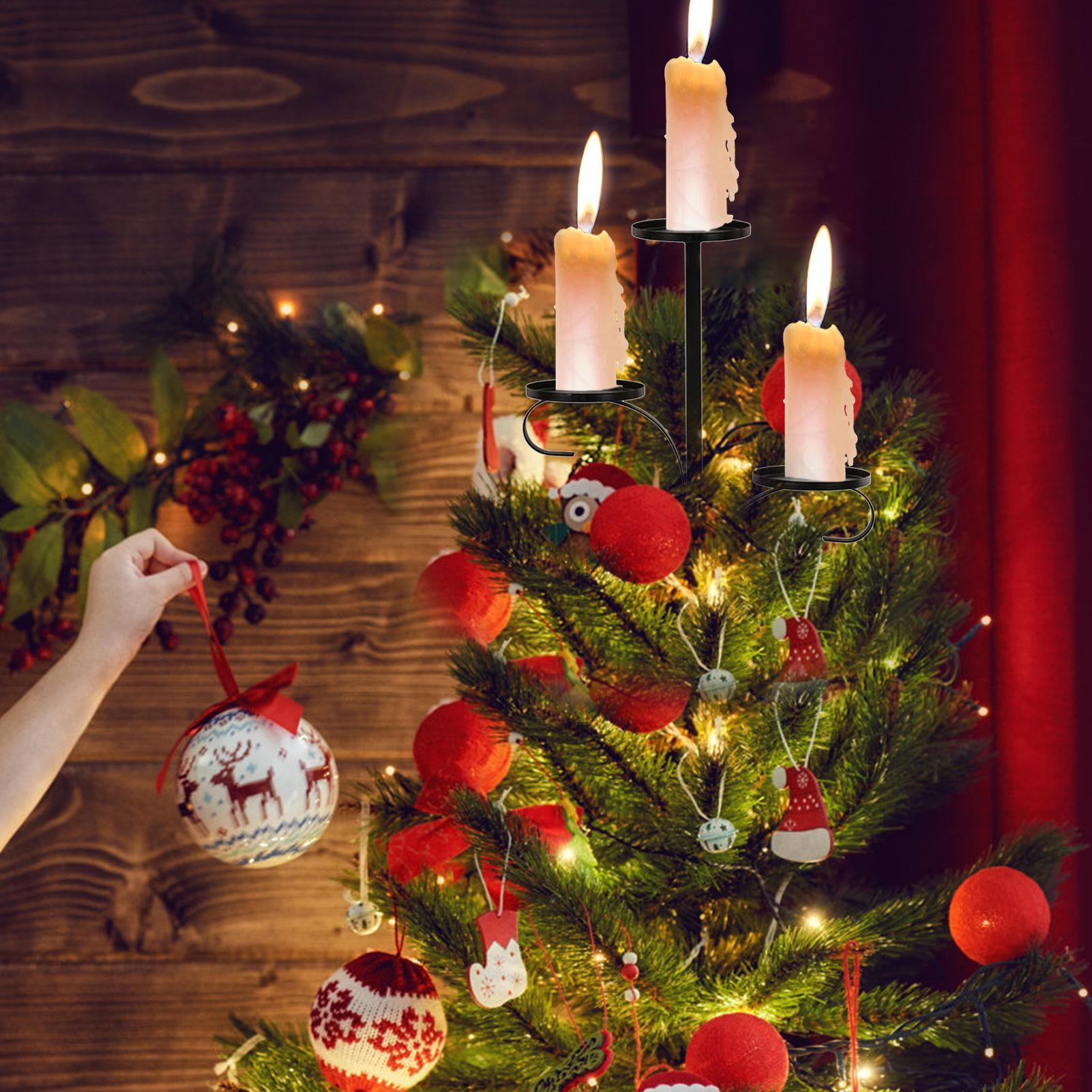 Home Decor Tree - Black Triple Tree Topper Christmas Tree