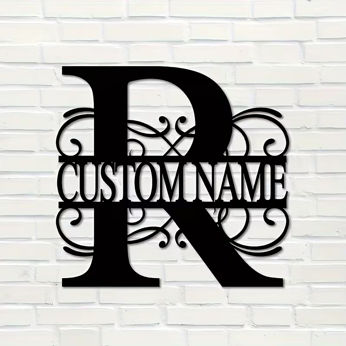 Home Decor Com - Classic Custom Monogram Metal Wall Art