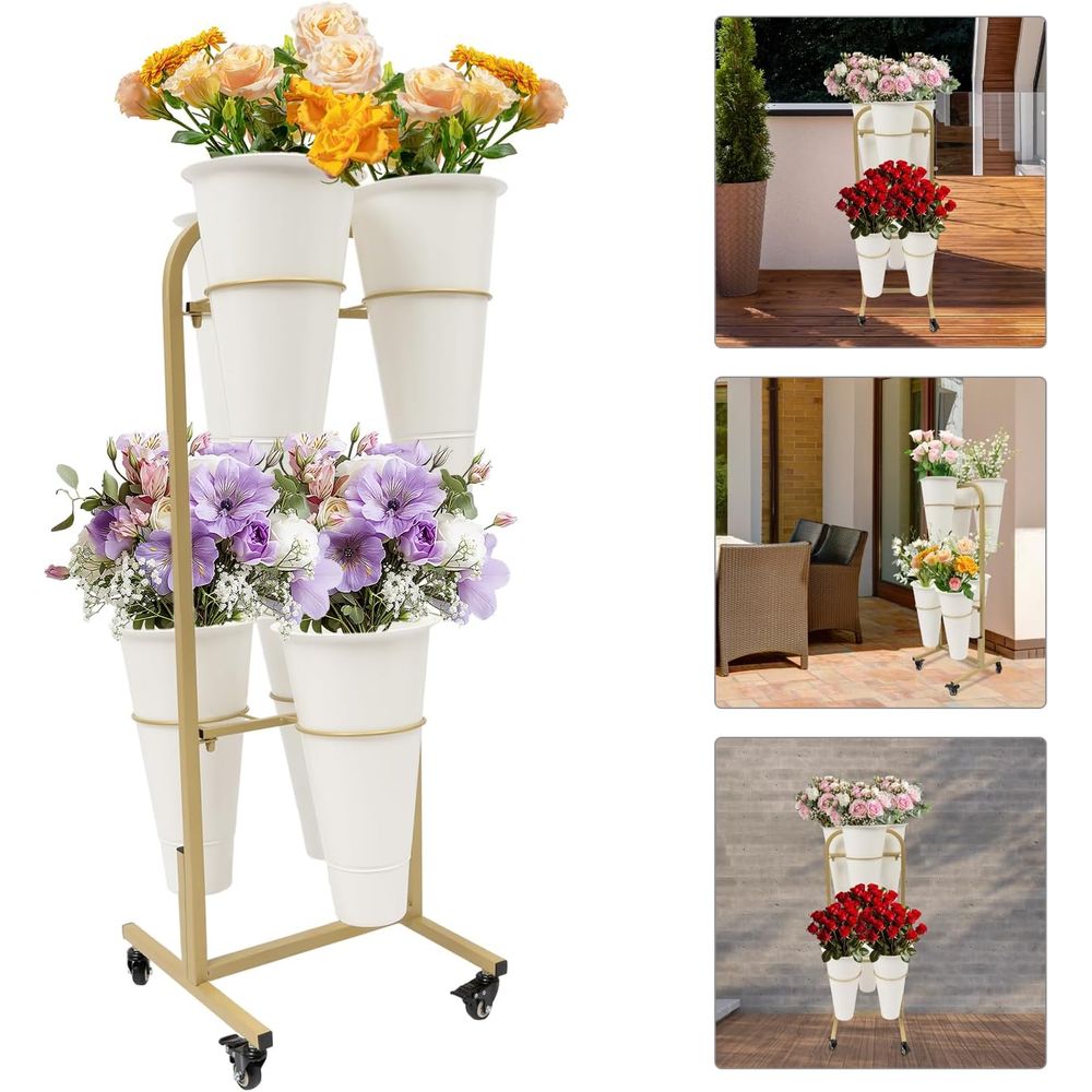 2-Tier Lower Display Stand wit – обзор и цена Home Decor On Wheels