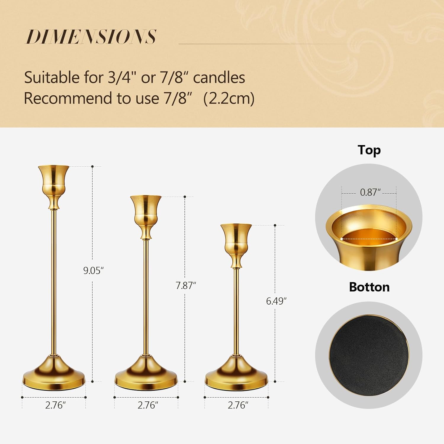 Metal Taper Candle Holders Set – обзор и цена Home Decor Free Images