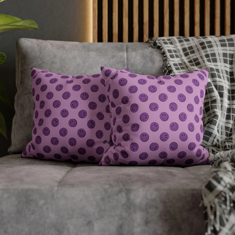 VIKAMA Purple Smile Cushion Co – обзор и цена Home Decor Emoji