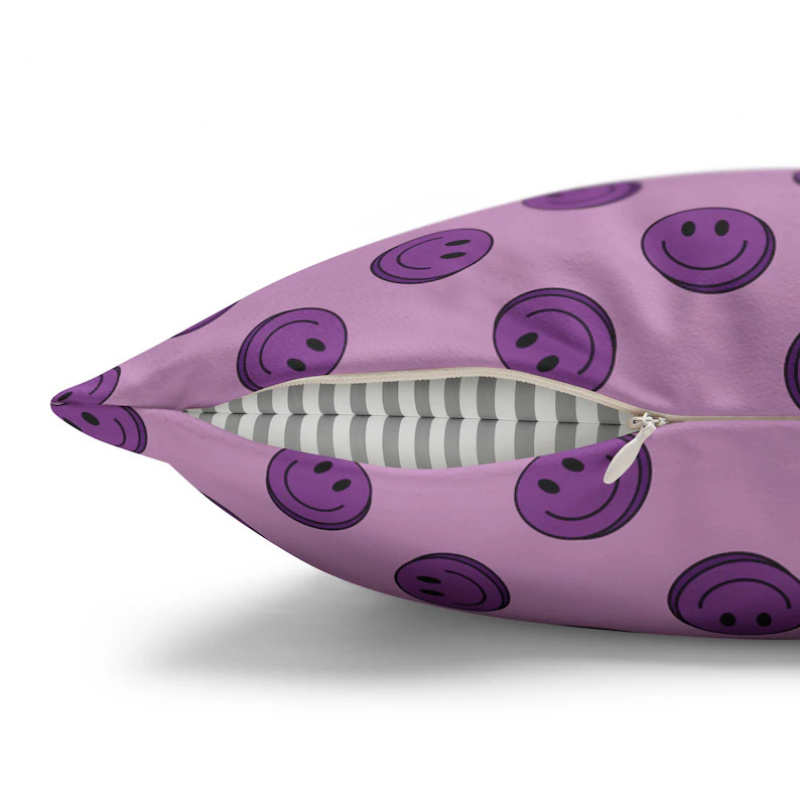 VIKAMA Purple Smile Cushion Co – обзор и цена Home Decor Emoji