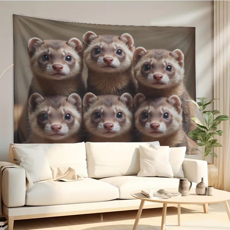 Cute Ferret Group Tapestry Wal – обзор и цена Home Decor Design Ideas