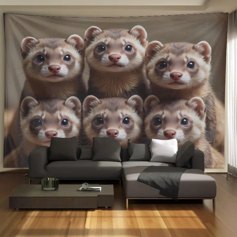 Cute Ferret Group Tapestry Wal – обзор и цена Home Decor Design Ideas