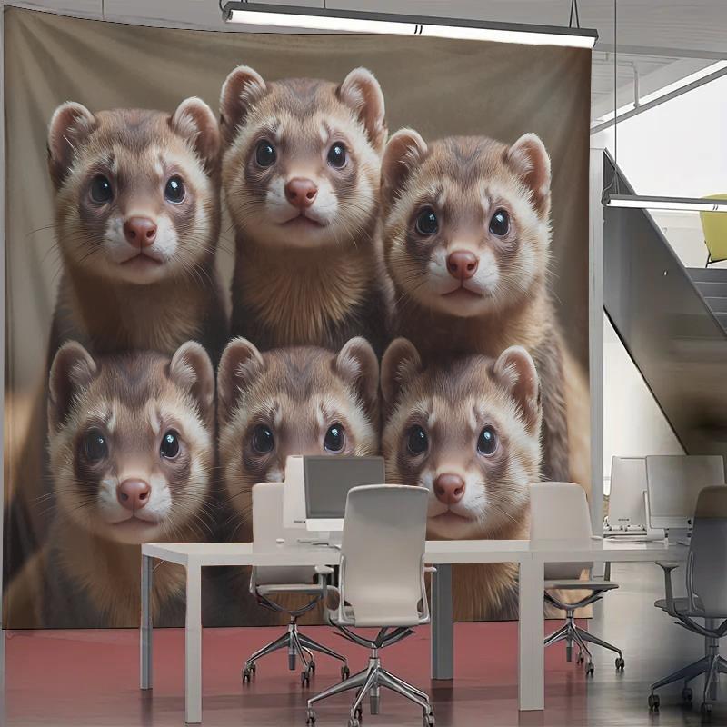 Cute Ferret Group Tapestry Wal – обзор и цена Home Decor Design Ideas