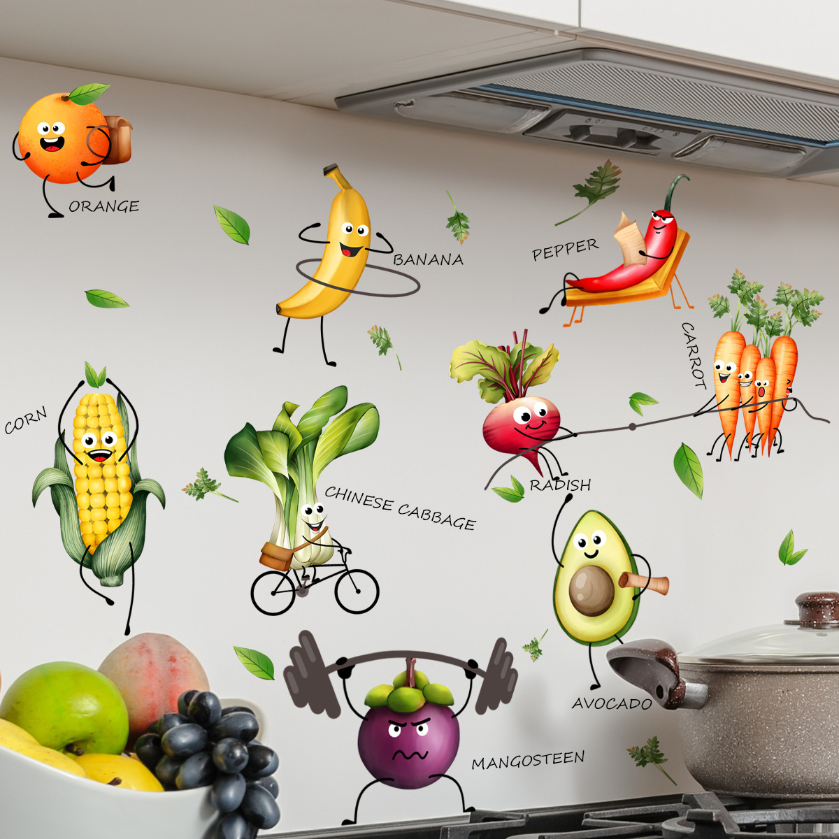 Cartoon Emoji Fruit Wall Stick – обзор и цена Home Decor Emoji