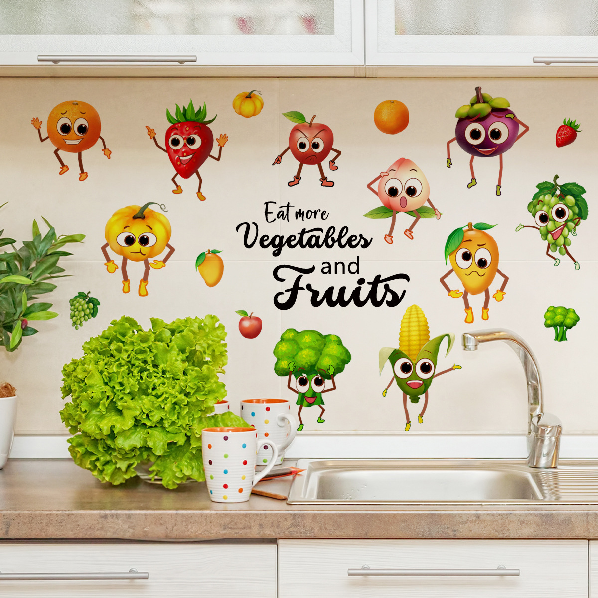 Cartoon Emoji Fruit Wall Stick – обзор и цена Home Decor Emoji