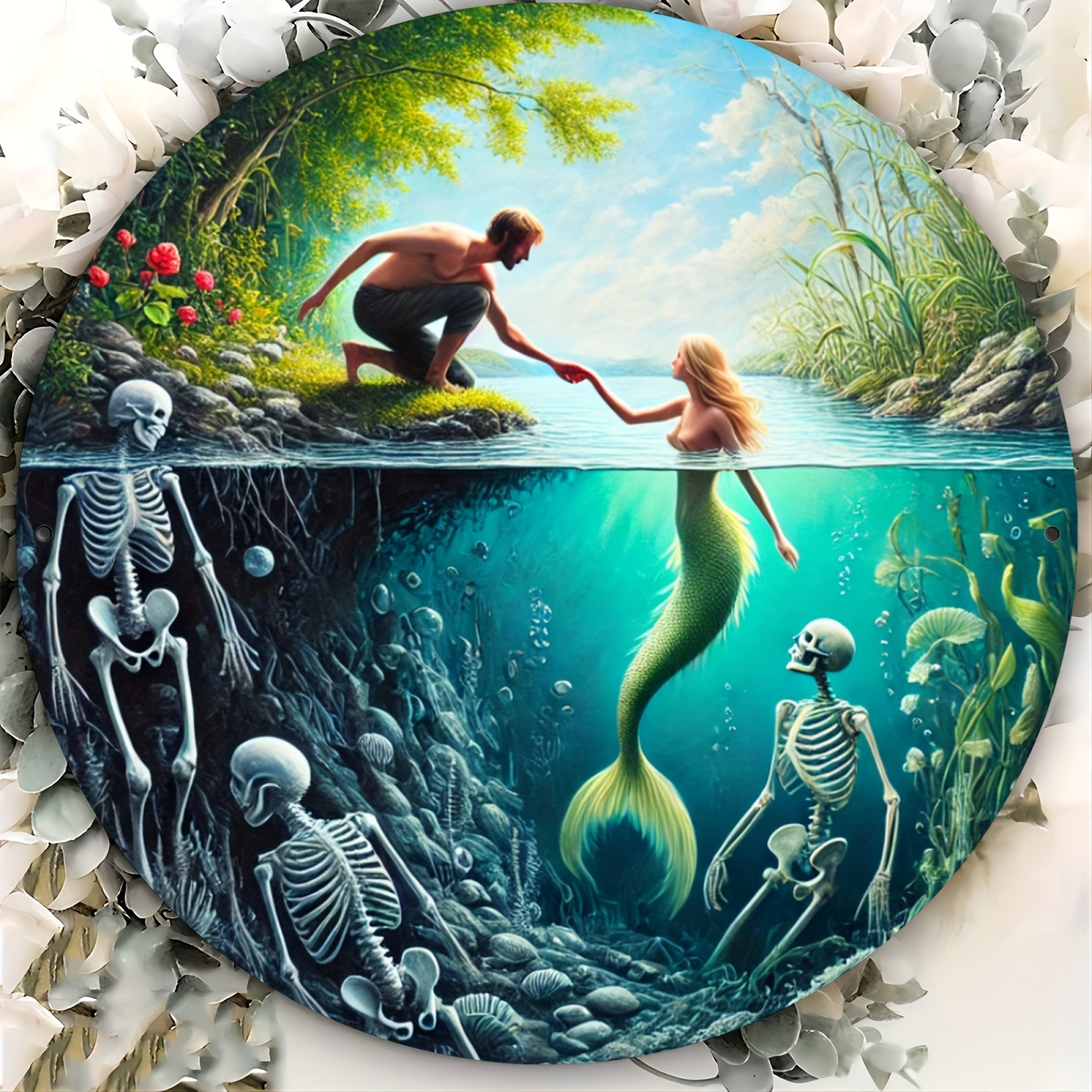 1pc Mermaid Metal Round Alumin – обзор и цена Home Decor Garden Ideas