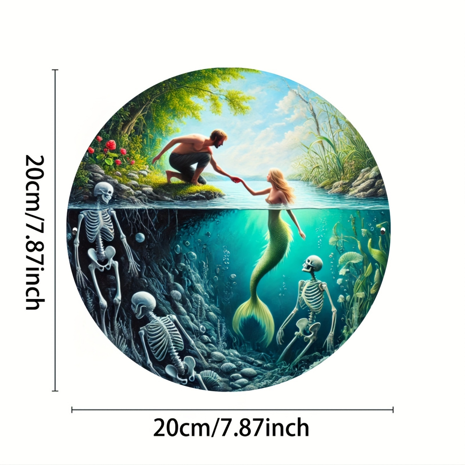 1pc Mermaid Metal Round Alumin – обзор и цена Home Decor Garden Ideas