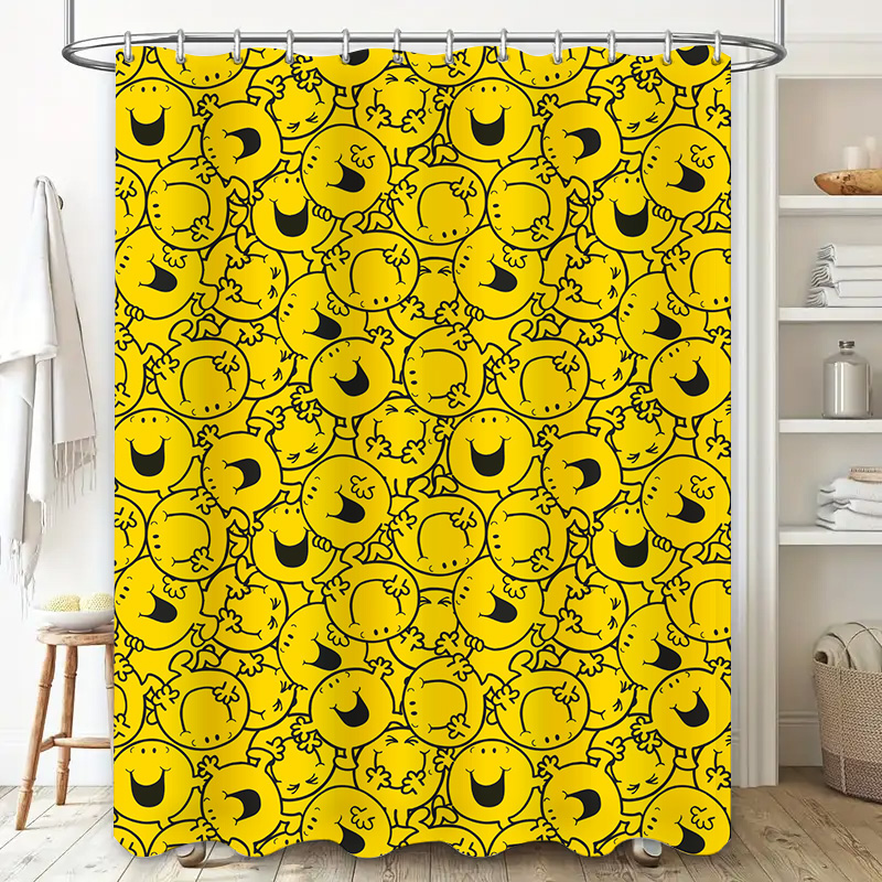 Yellow Shower Curtain with Hap – обзор и цена Home Decor Emoji