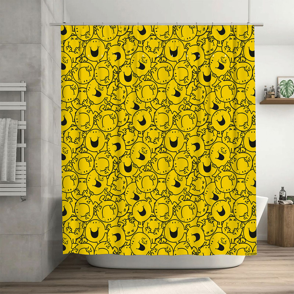 Yellow Shower Curtain with Hap – обзор и цена Home Decor Emoji