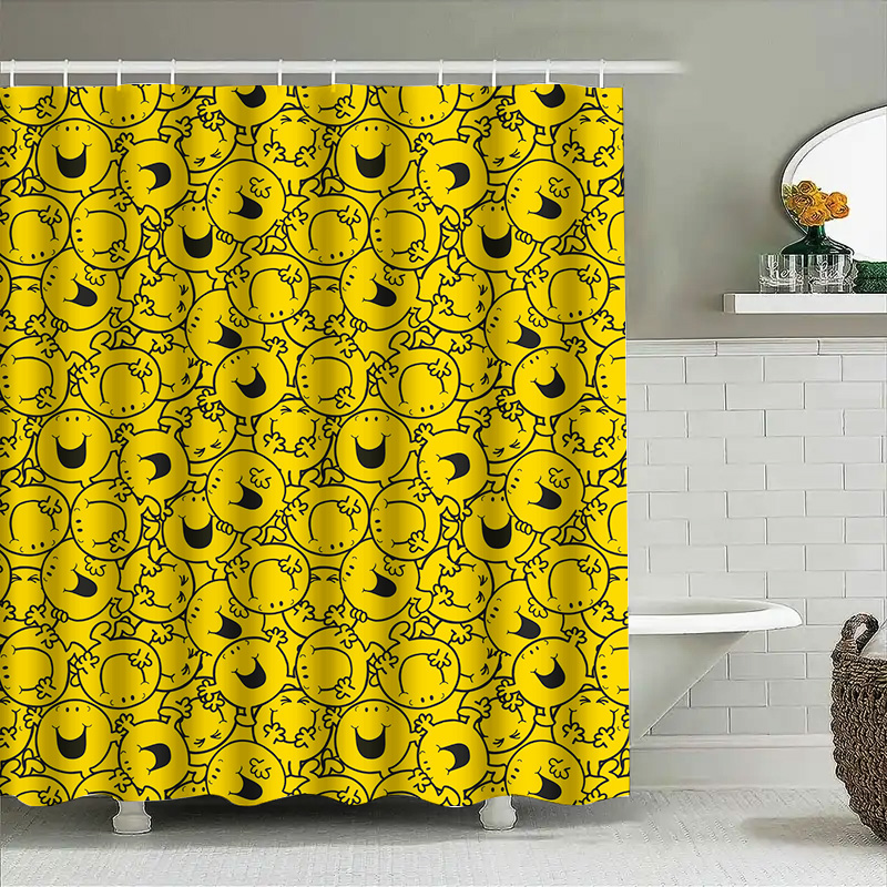 Yellow Shower Curtain with Hap – обзор и цена Home Decor Emoji