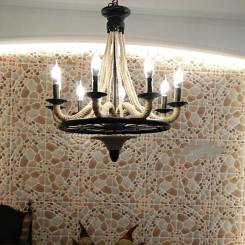 Retro Metal chandelier Hemp Ro – обзор и цена Home Decor On Wheels