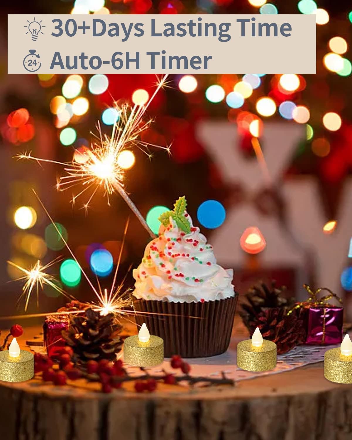 Gold LED Tea Lights, 24 Pack F – обзор и цена Home Decor Free Images