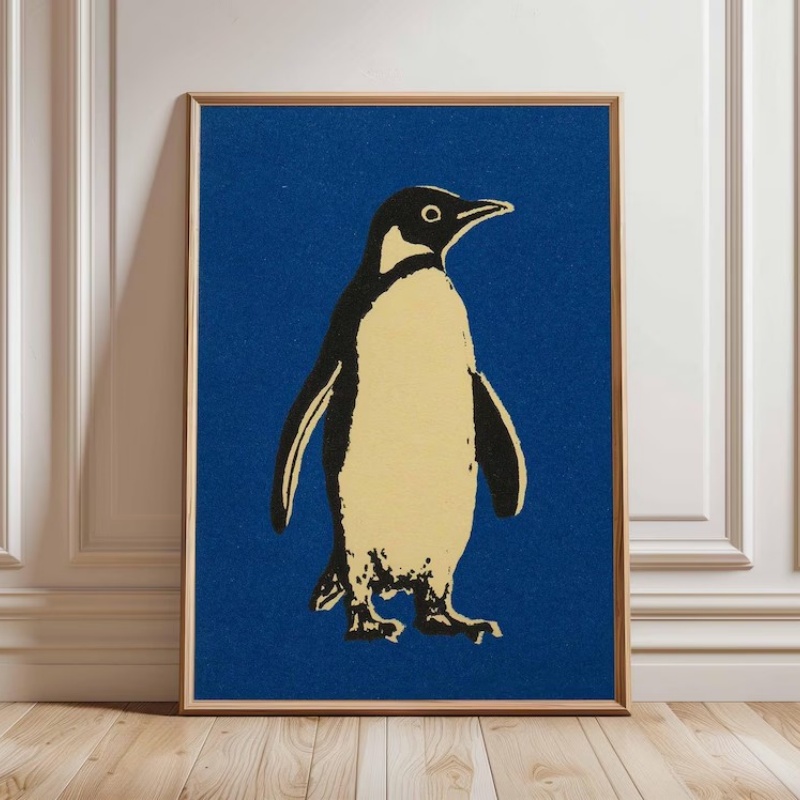 Penguin Pop Art Print Minimal  – обзор и цена Home Decor Design Ideas