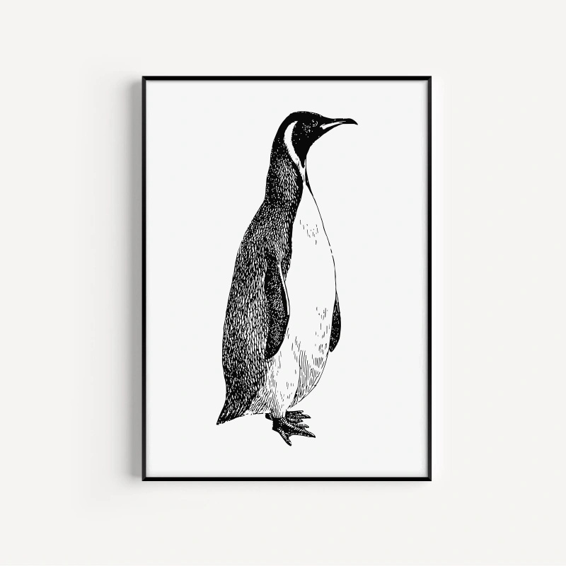 Penguin Pop Art Print Minimal  – обзор и цена Home Decor Design Ideas