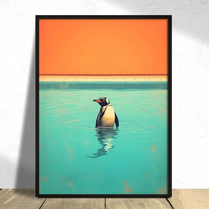 Penguin Pop Art Print Minimal  – обзор и цена Home Decor Design Ideas