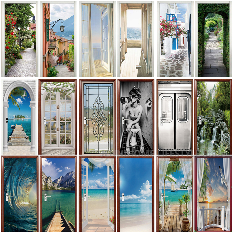 3D Landscape Door Stickers Rem – обзор и цена Home Decor On Sale