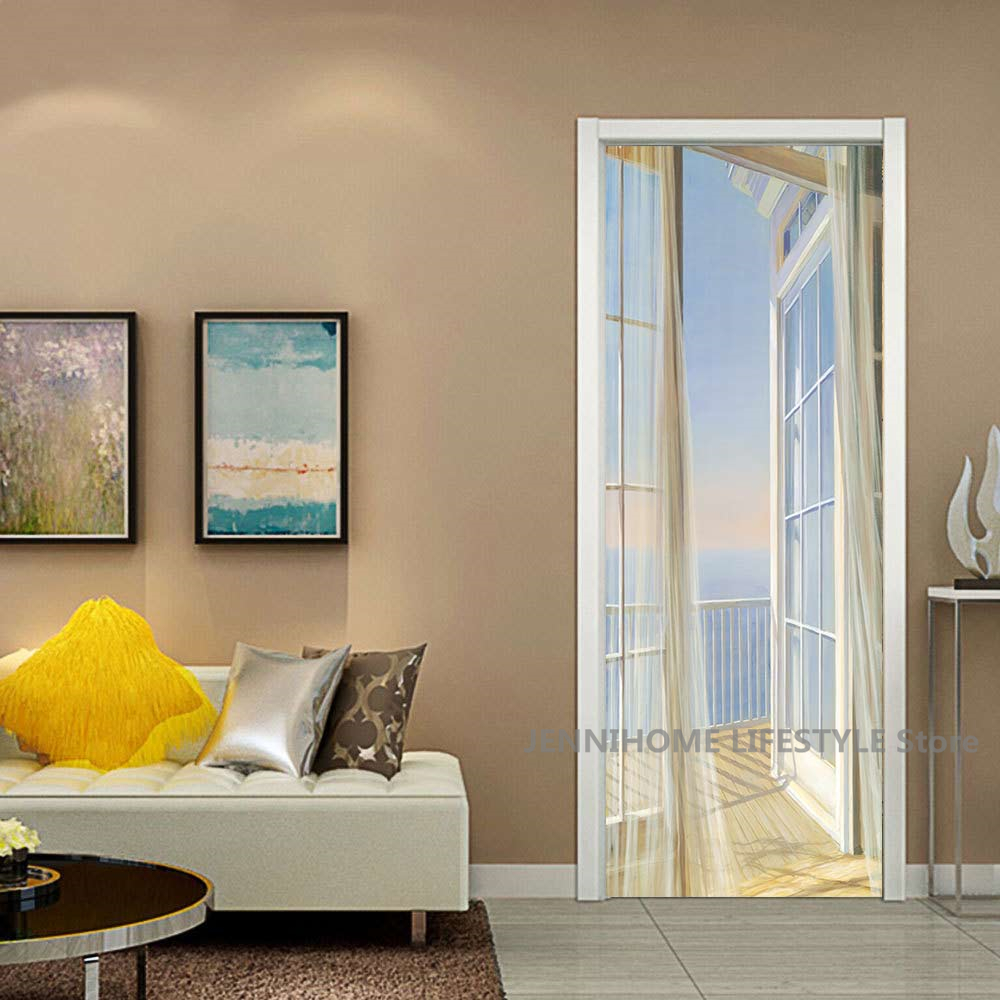 3D Landscape Door Stickers Rem – обзор и цена Home Decor On Sale