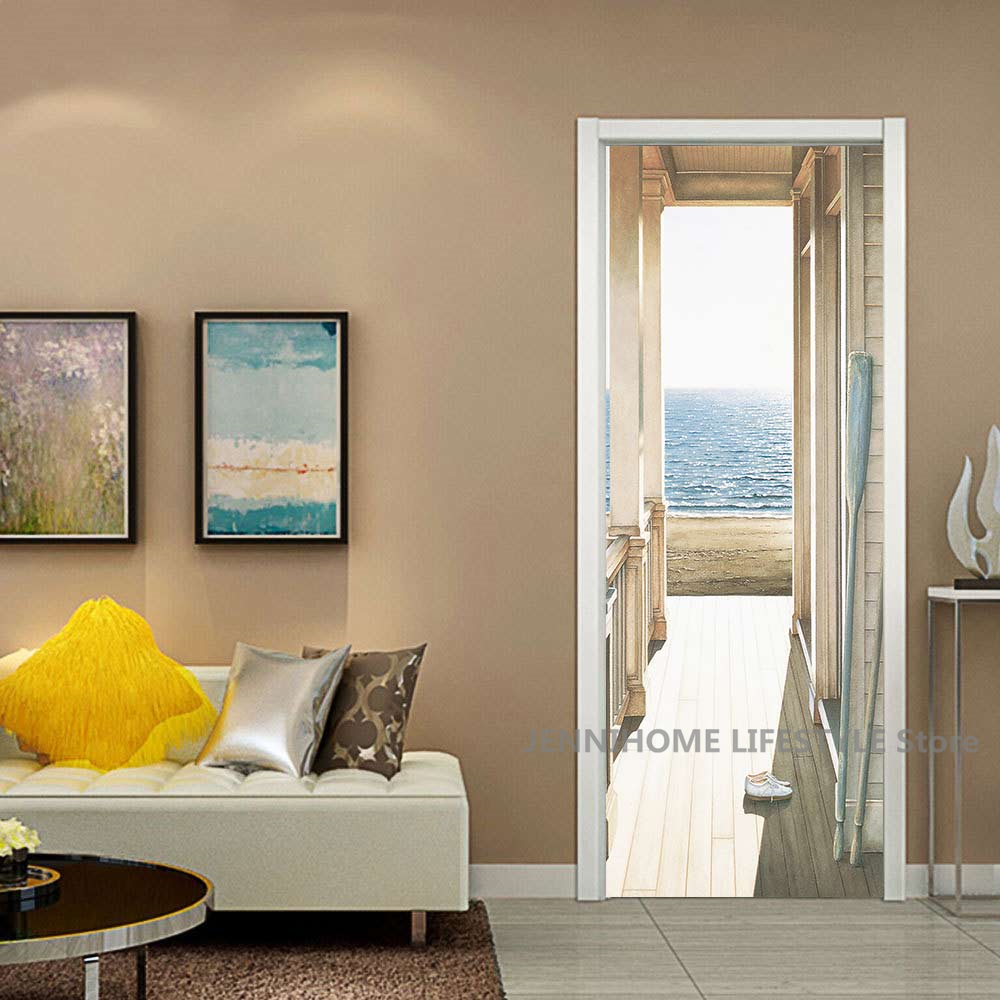 3D Landscape Door Stickers Rem – обзор и цена Home Decor On Sale