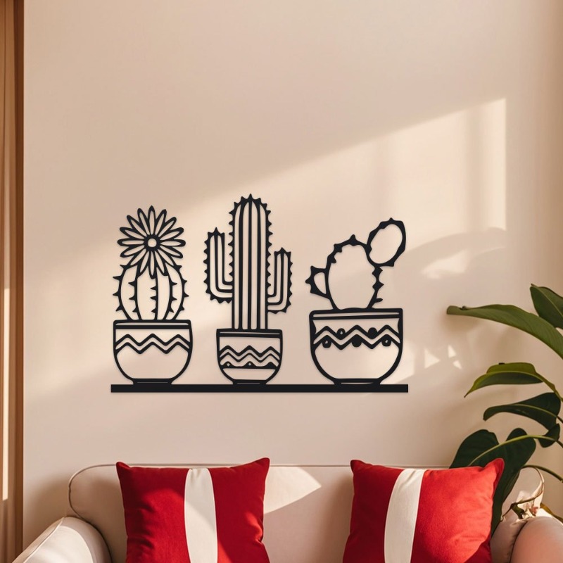 Rustic Cactus Metal Wall Decor – обзор и цена Home Decor Garden Ideas