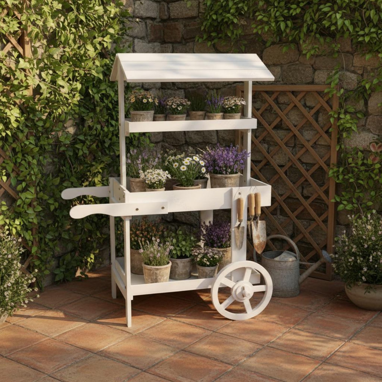 Wooden Flower Trolley Decorati – обзор и цена Home Decor Flowers
