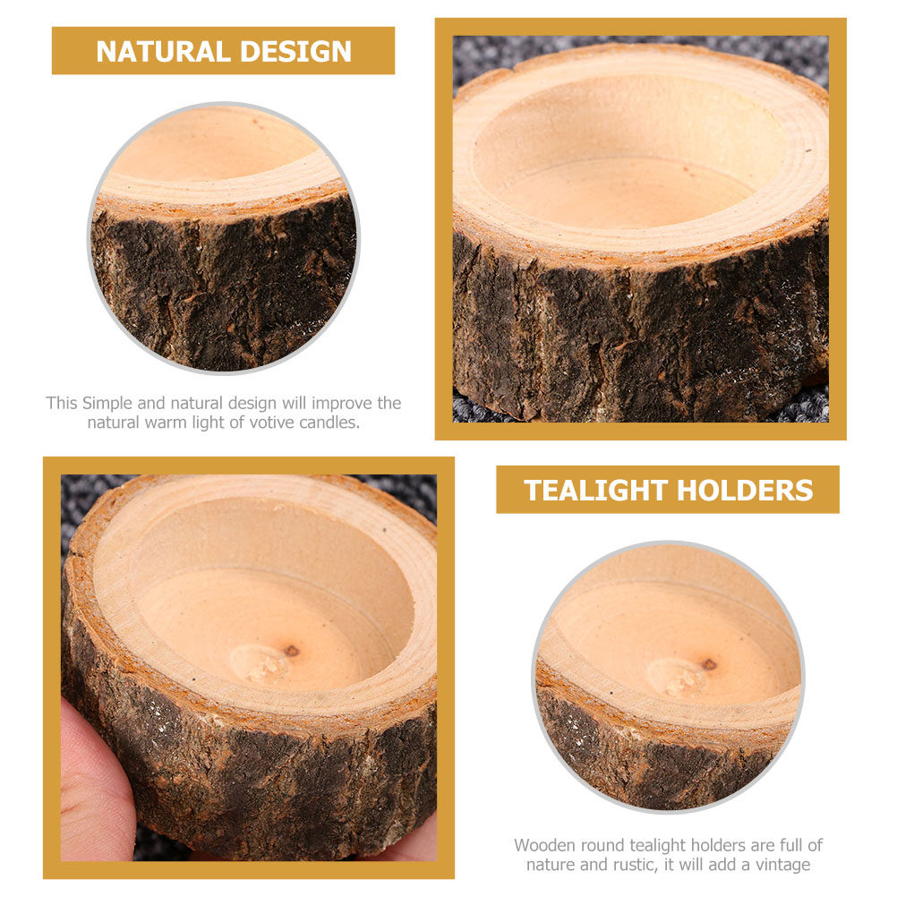 12Pcs Rustic Wood Votive Holde – обзор и цена Home Decor Tree