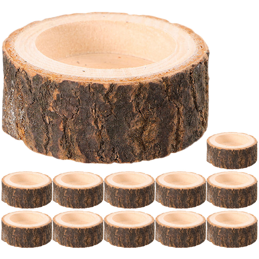 12Pcs Rustic Wood Votive Holde – обзор и цена Home Decor Tree