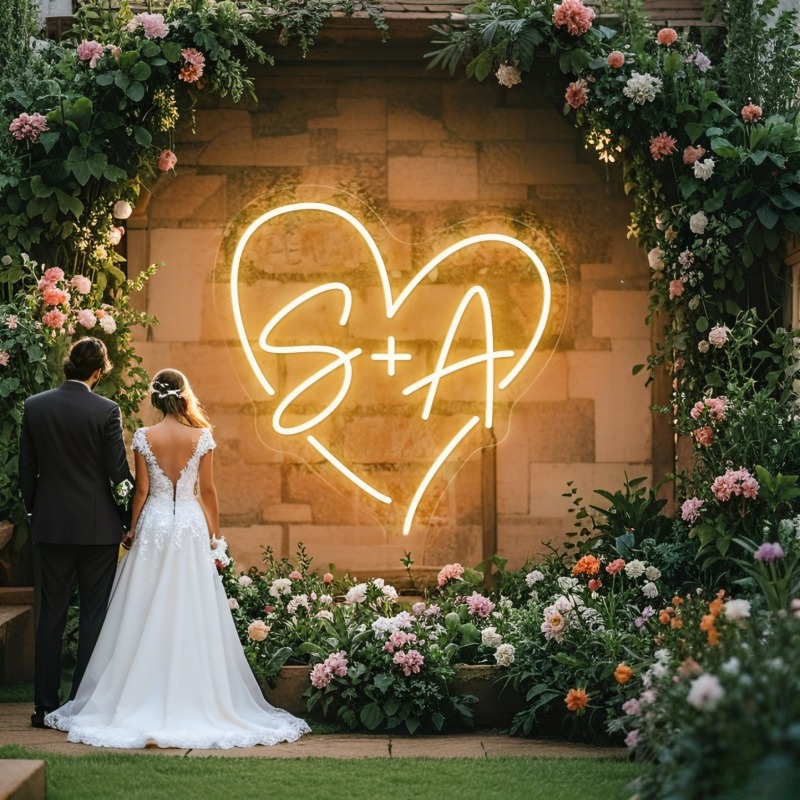 Custom Initials Heart LED Neon – обзор и цена Home Decor Com