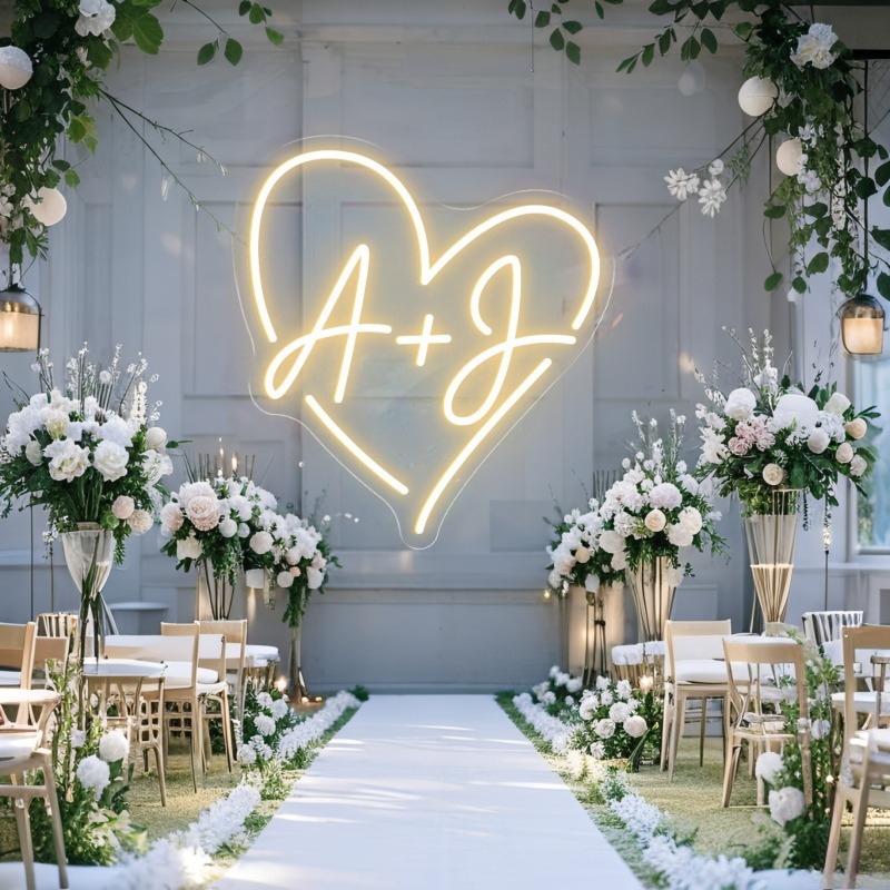 Custom Initials Heart LED Neon – обзор и цена Home Decor Com
