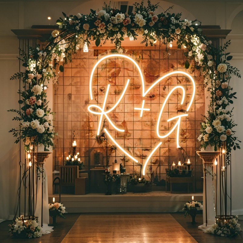 Custom Initials Heart LED Neon – обзор и цена Home Decor Com