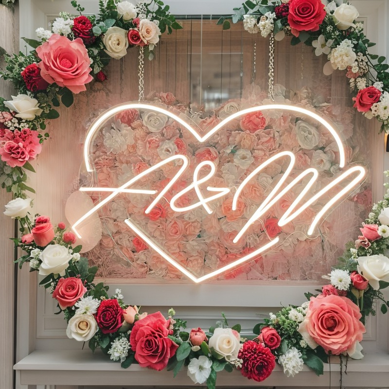 Custom Initials Heart LED Neon – обзор и цена Home Decor Com