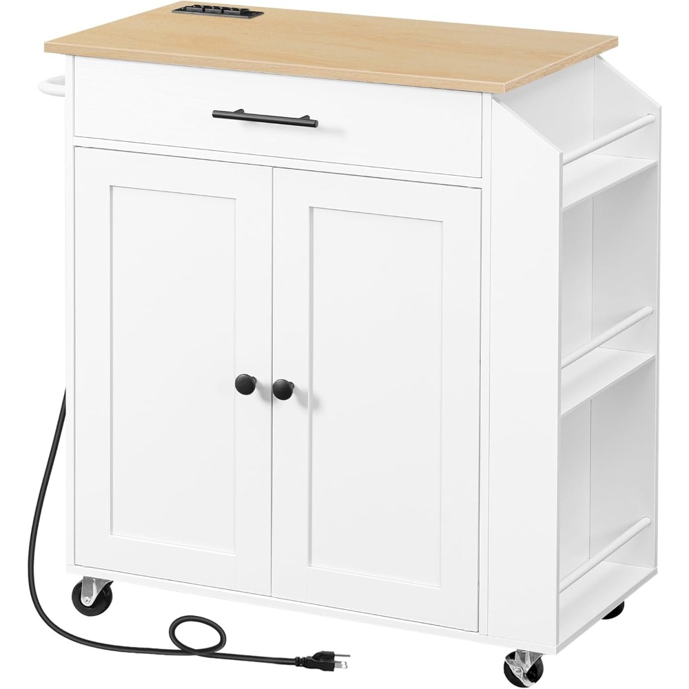 HOOBRO Kitchen Island with Pow – обзор и цена Home Decor On Wheels