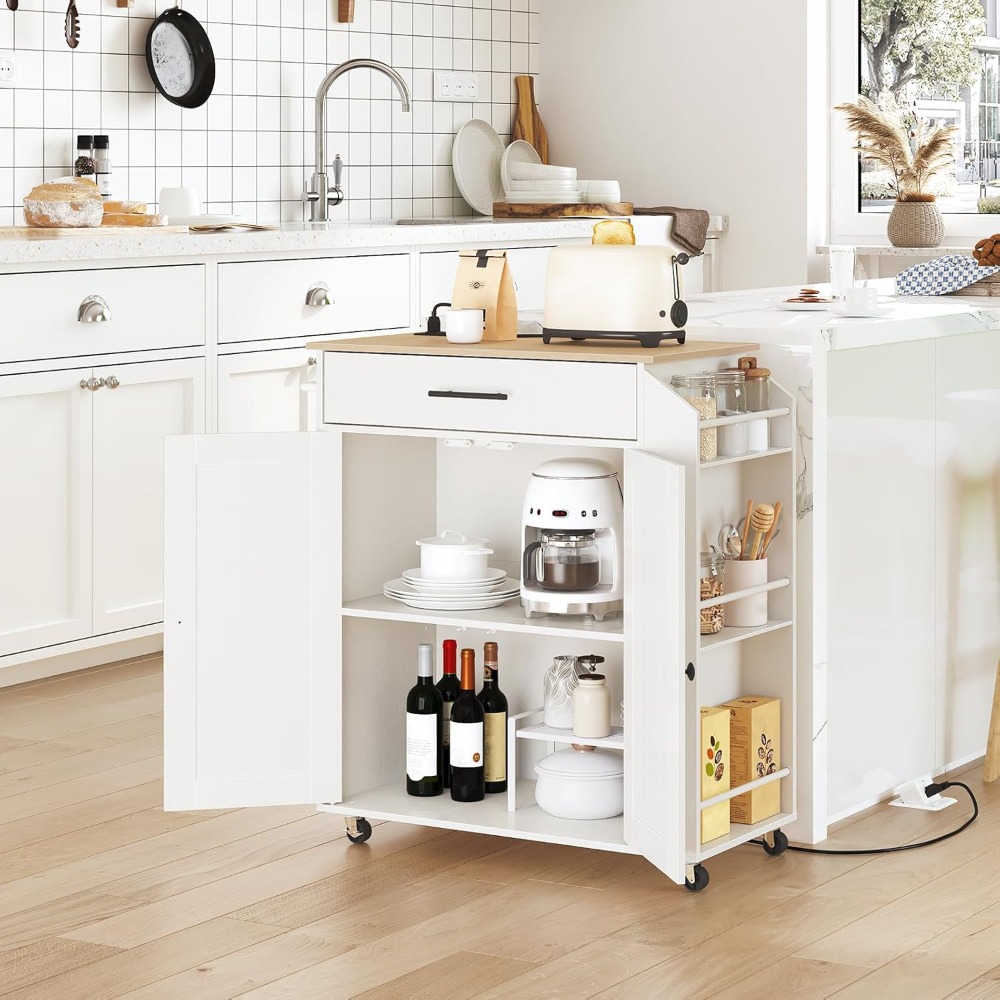 HOOBRO Kitchen Island with Pow – обзор и цена Home Decor On Wheels